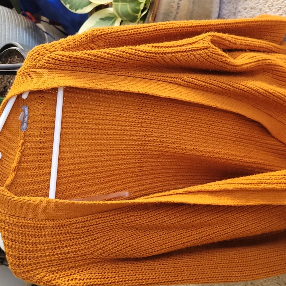 Burnt orange cardigan knit